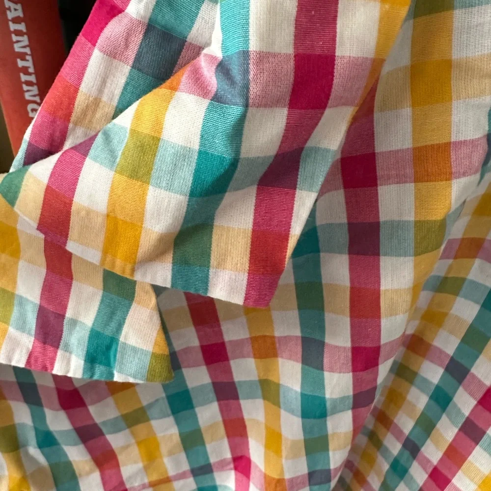 Multicolor Plaid Women's Dress - Picture 2 of 6